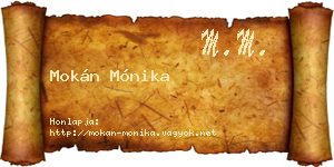 Mokán Mónika névjegykártya